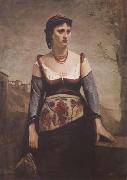 Jean Baptiste Camille  Corot Agostina (mk11) Sweden oil painting artist